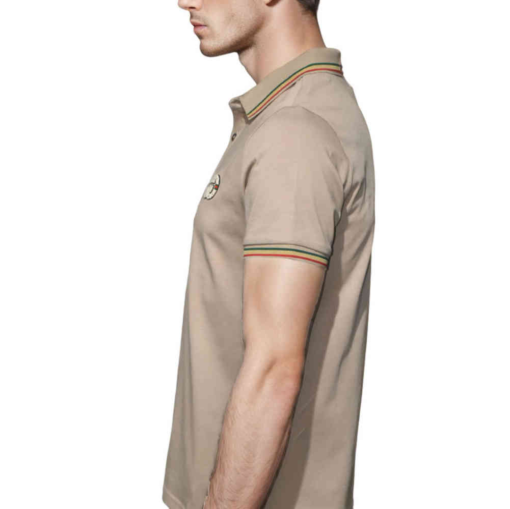 Gucci Embossed Logo Brown Premium Quality T-shirt-3