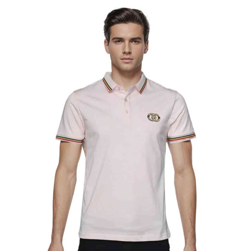Baby Pink Gucci Embossed Logo Red Premium Quality T-shirt