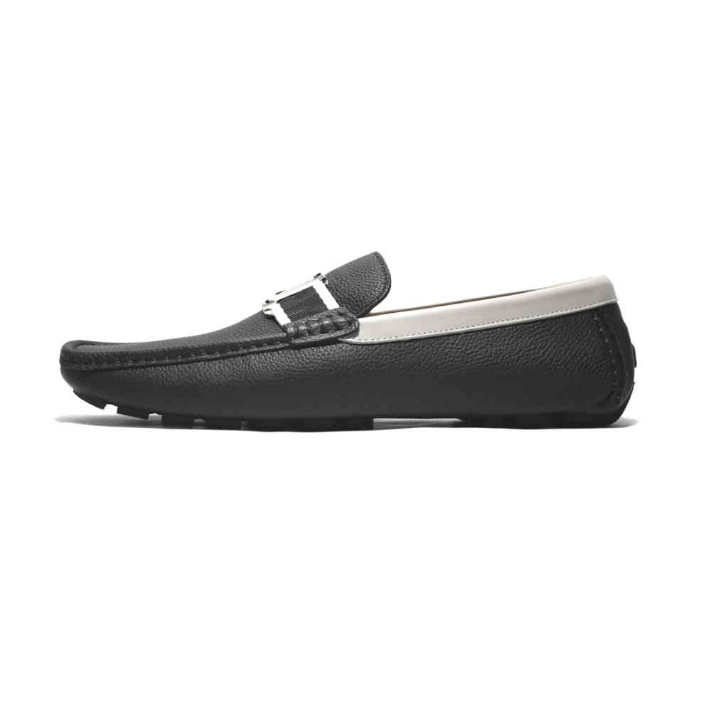 Louis Vuitton Black & Grey Premium Quality Loafer-1