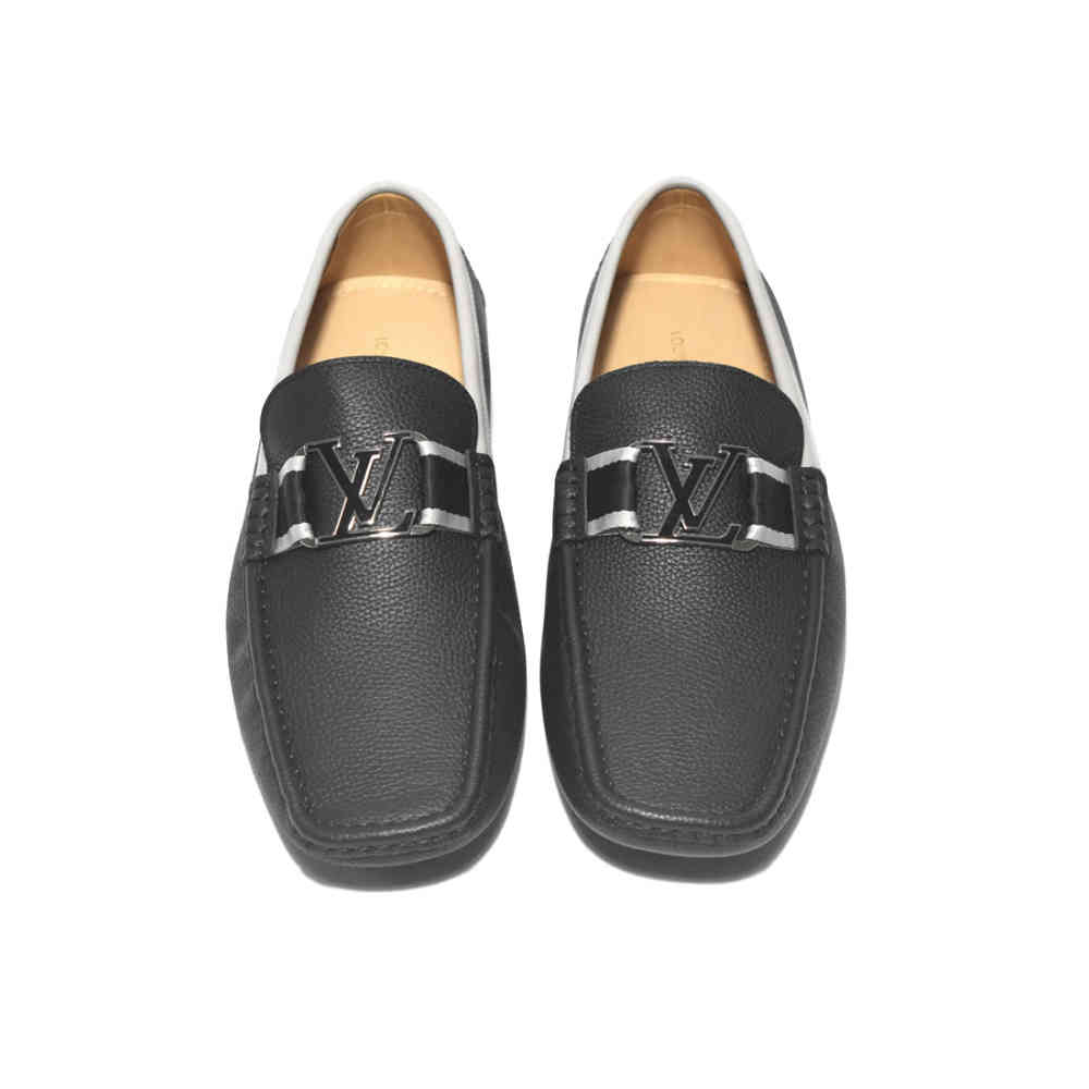 Louis Vuitton Black & Grey Premium Quality Loafer-3