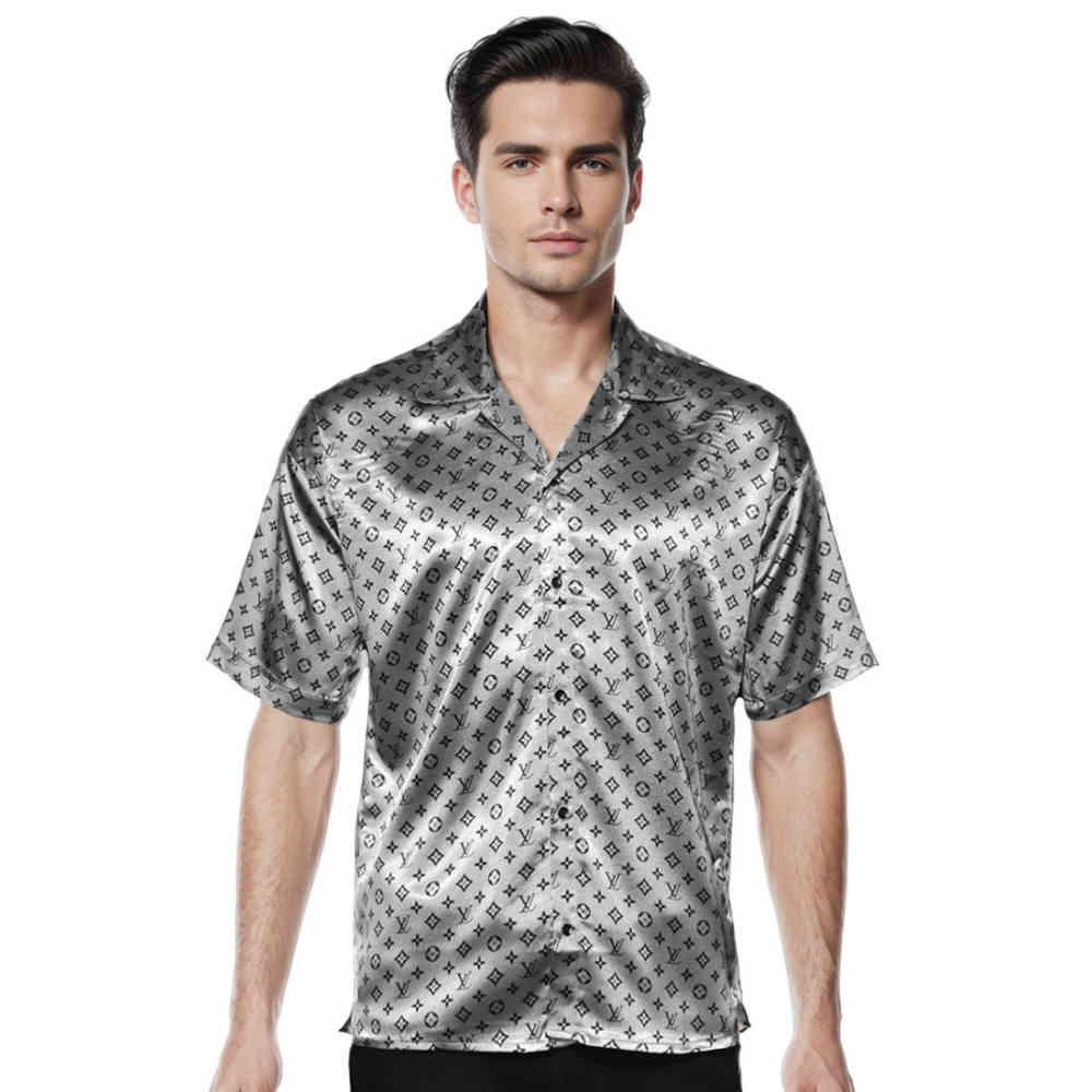 Grey Louis Vuitton White Premium Quality Shirt
