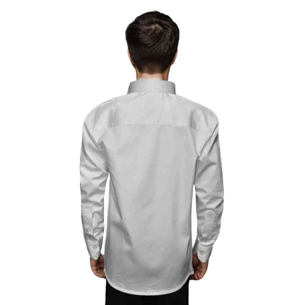 Burberry Embroidered Premium White Kids Shirt-1