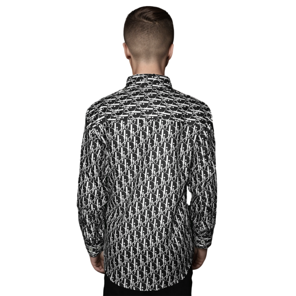 Dior Black Premium Quality Kids Shirt-thumb-1
