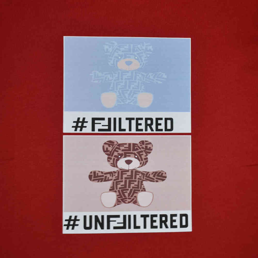 Fendi Teddy Print Red Kids T-shirt-3