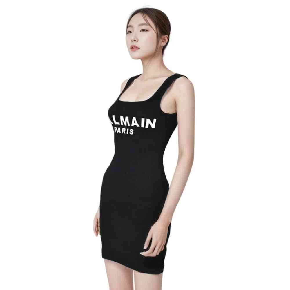 Balmain Paris Black Premium Quality Dress-thumb-1