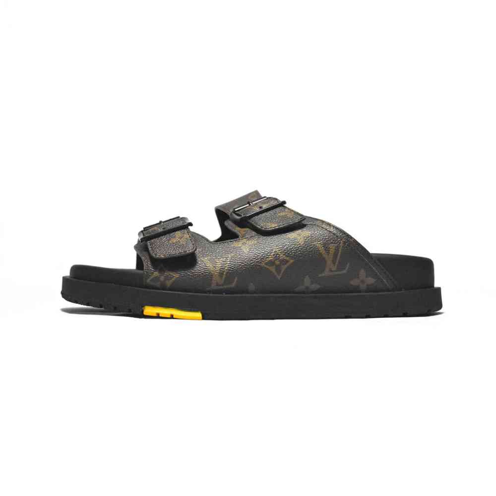 Louis Vuitton Black Premium Quality Men's Flip-flops-1