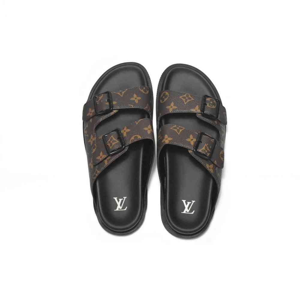 Louis Vuitton Black Premium Quality Men's Flip-flops-3