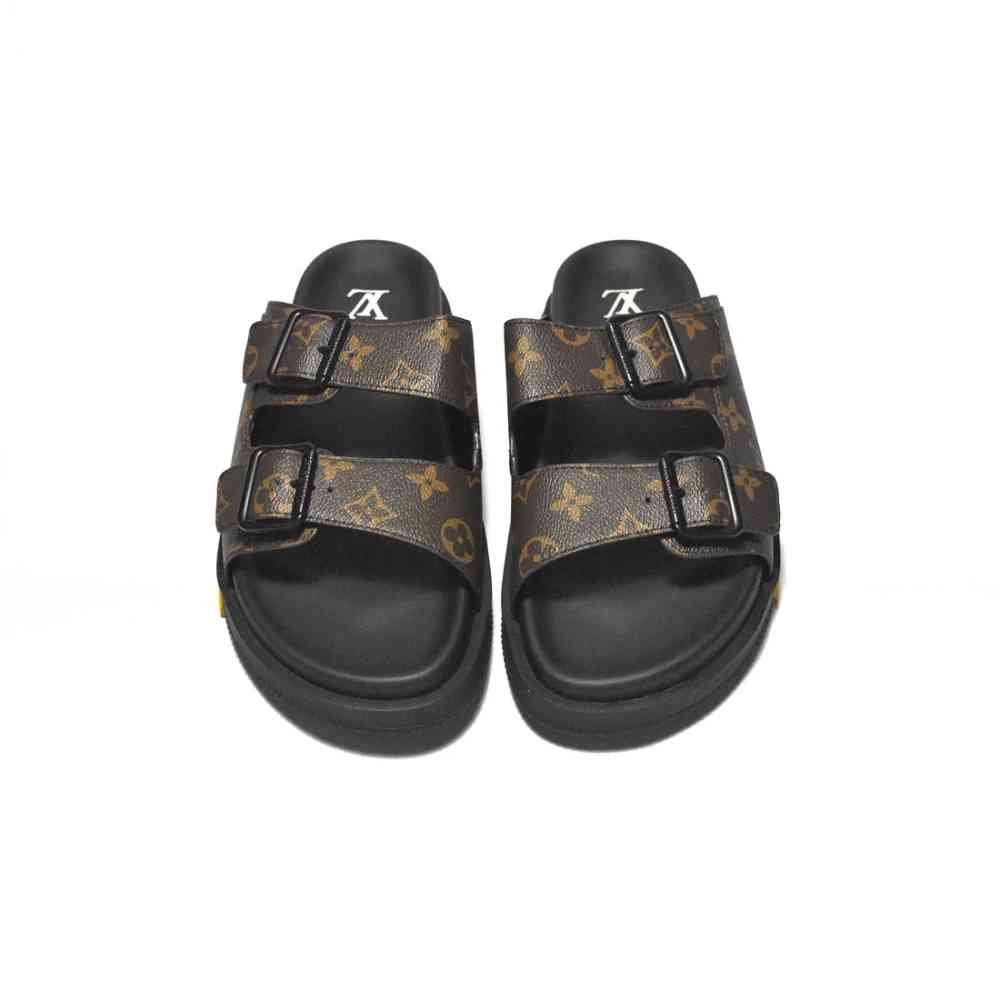 Louis Vuitton Black Premium Quality Men's Flip-flops-4