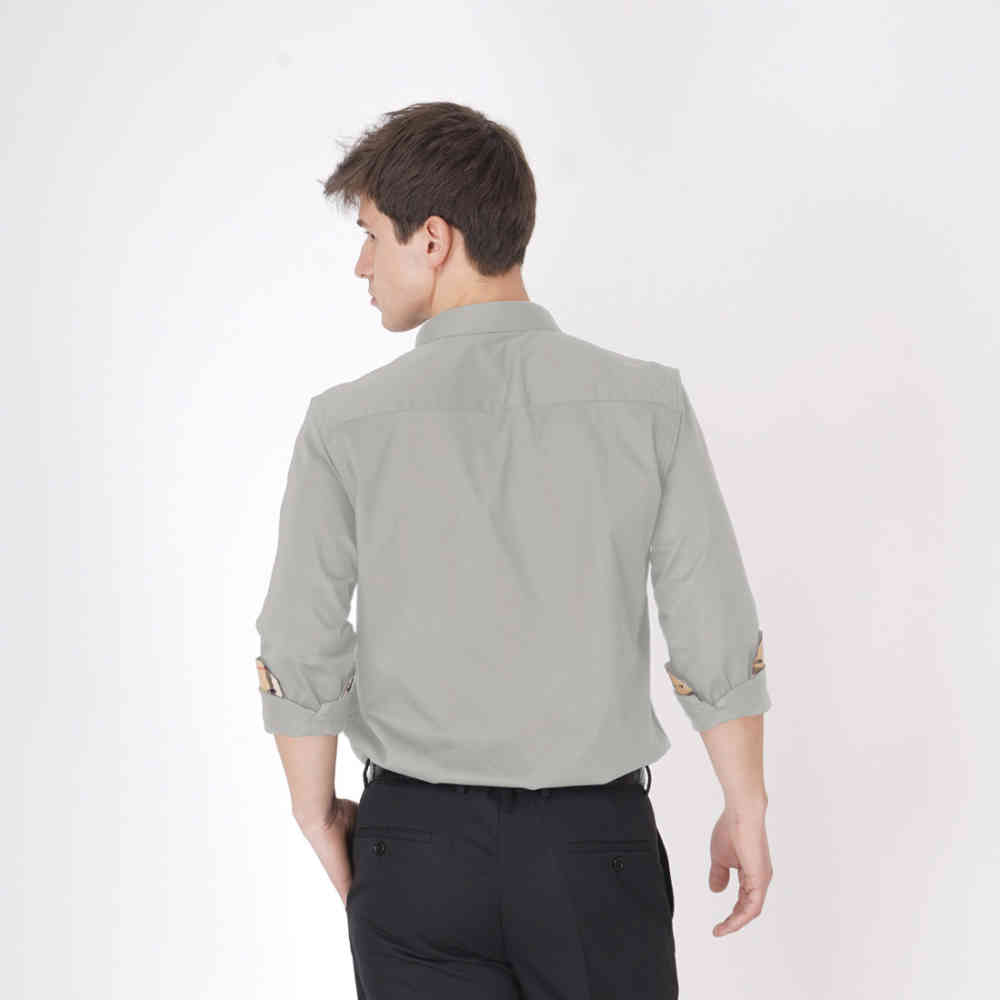 Burberry Olive Grey Premium Quality Shirt-thumb-1