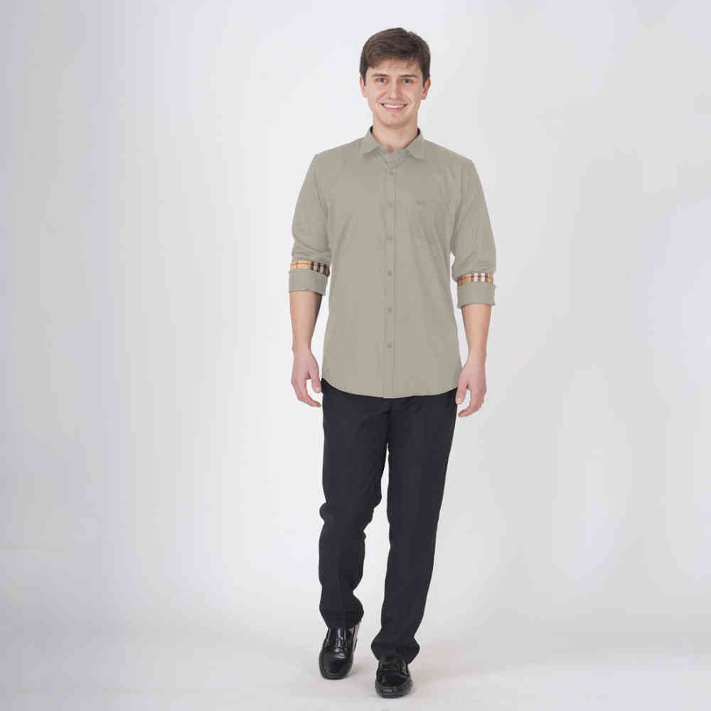 Burberry Beige Premium Quality Shirt-4