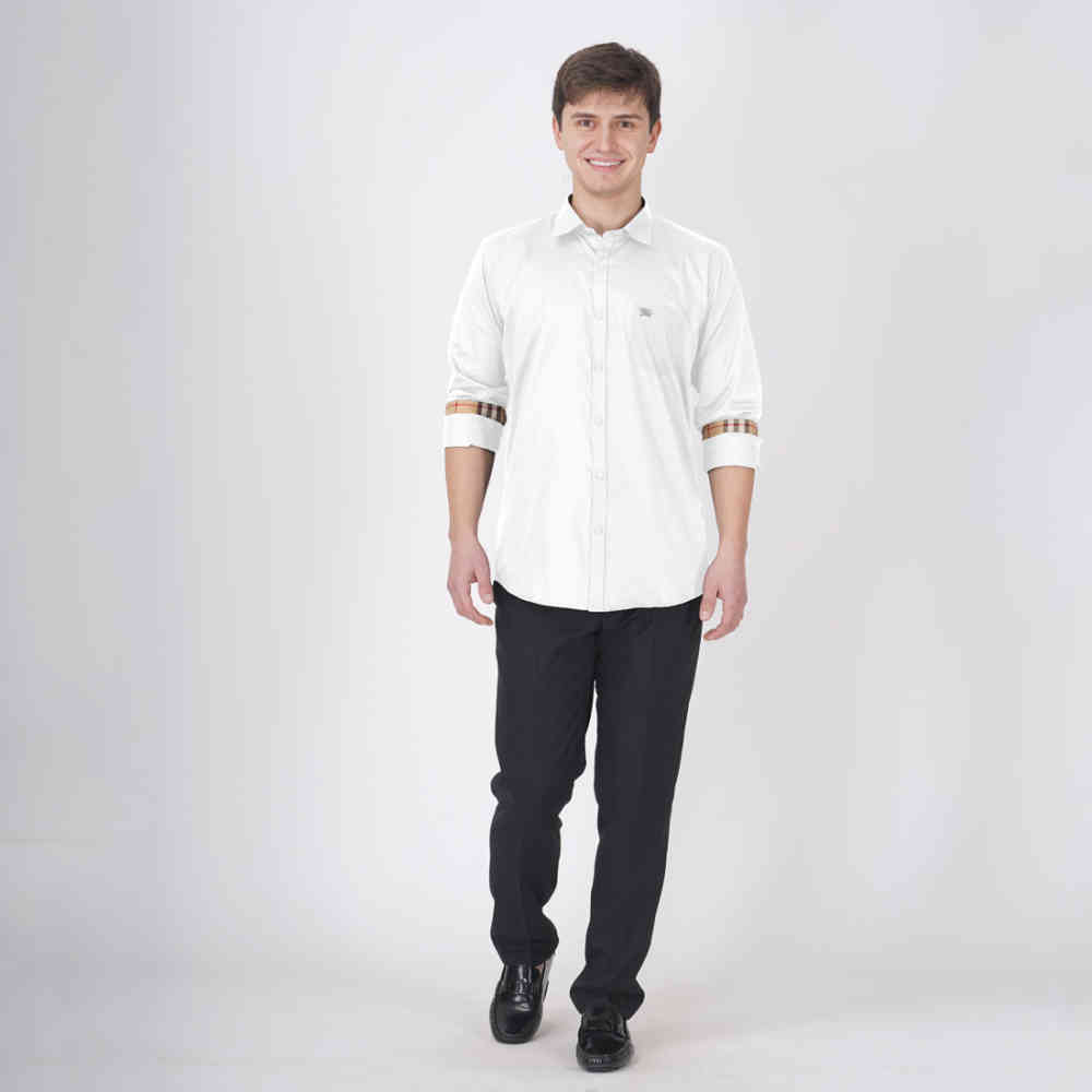 Burberry White Premium Quality Shirt-4