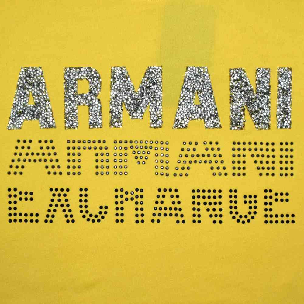 Armani Exchange Yellow Premium Quality Women T-shirt-3