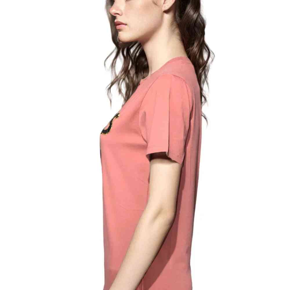 BOSS Coral Pink Premium Quality Women T-shirt-2