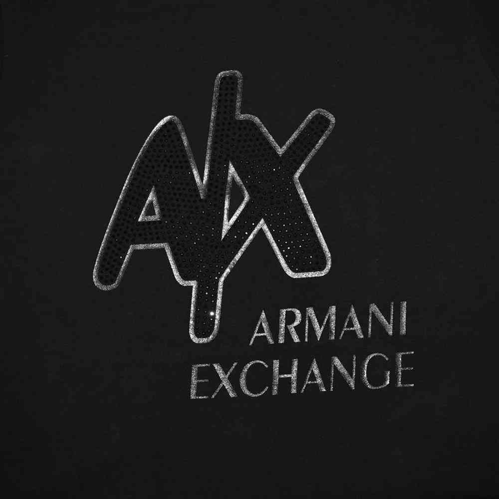 Armani Exchange Black Premium Quality Women T-shirt-thumb-3