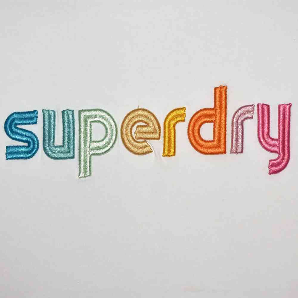Superdry White Premium Quality Women T-shirt-3