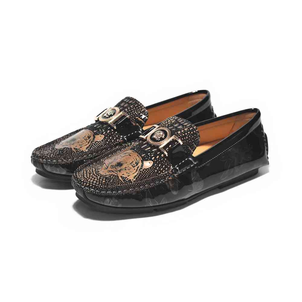 Versace Black Premium Quality Loafers-thumb-0