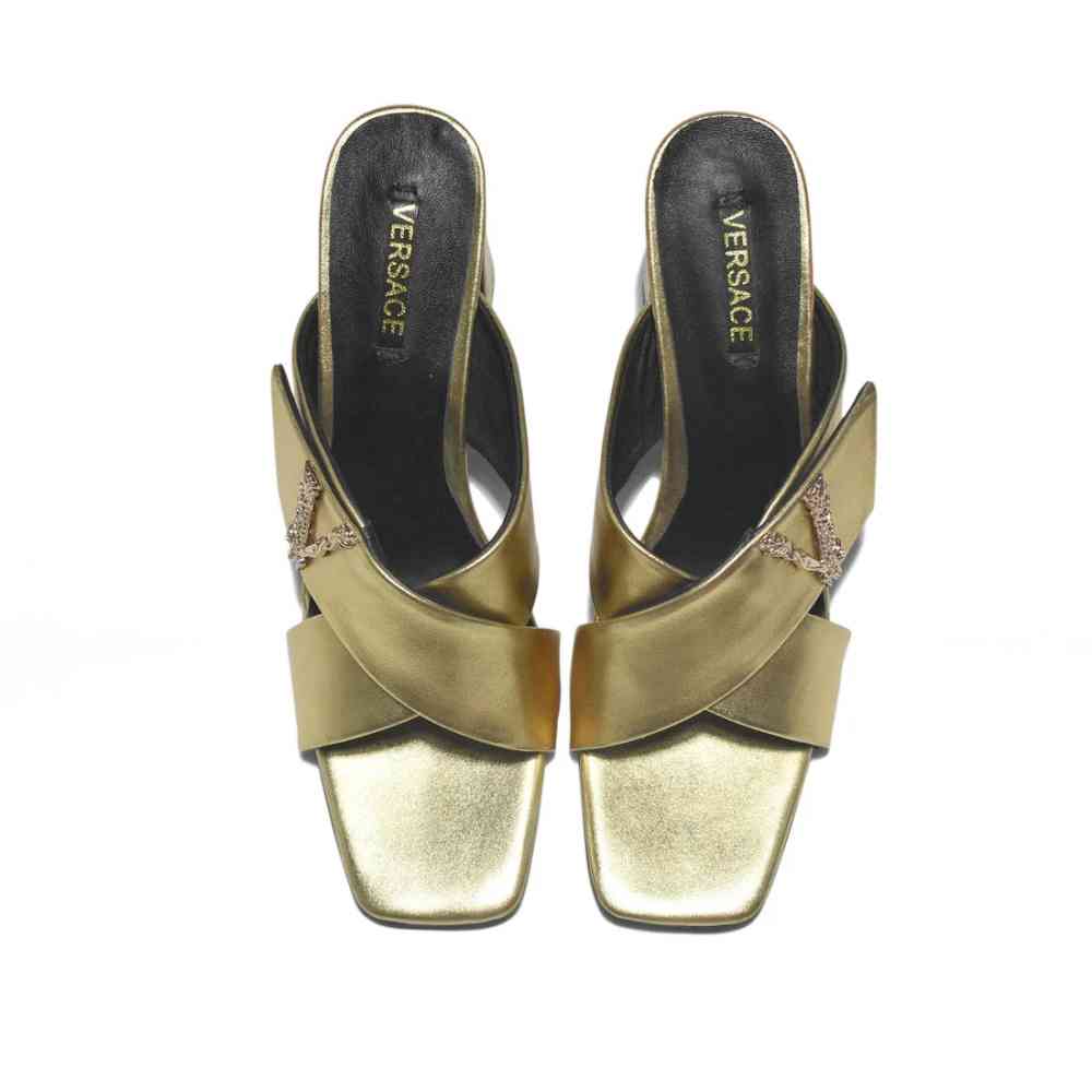 Versace Golden Premium Quality Heels Sandals-thumb-5