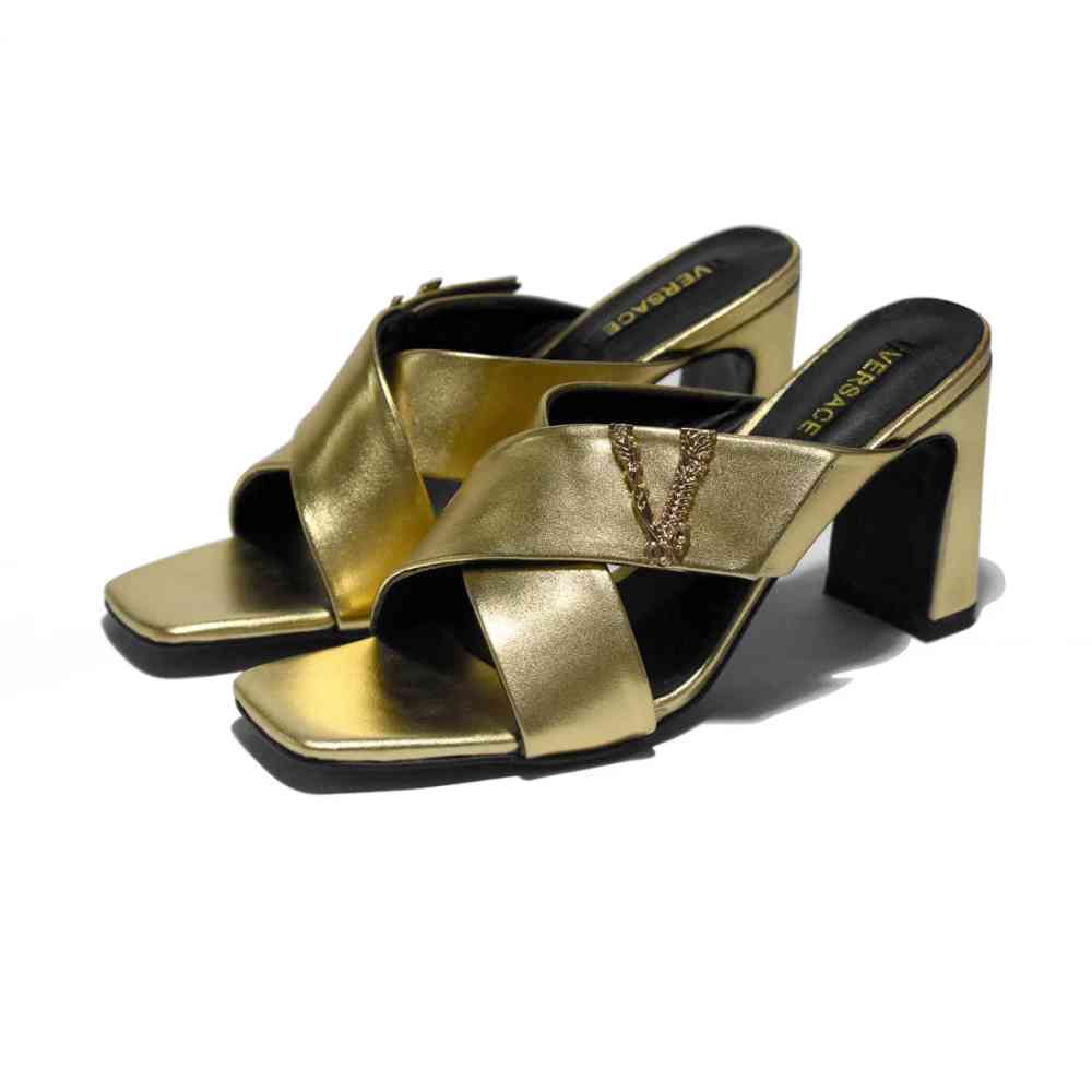 Versace Golden Premium Quality Heels Sandals-thumb-0