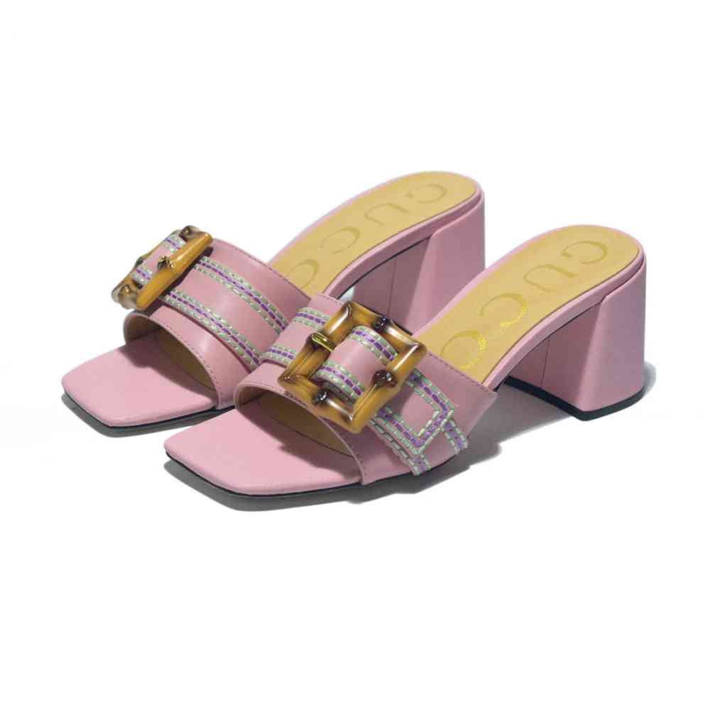 Gucci Pink Premium Quality Heels Sandals-thumb-0