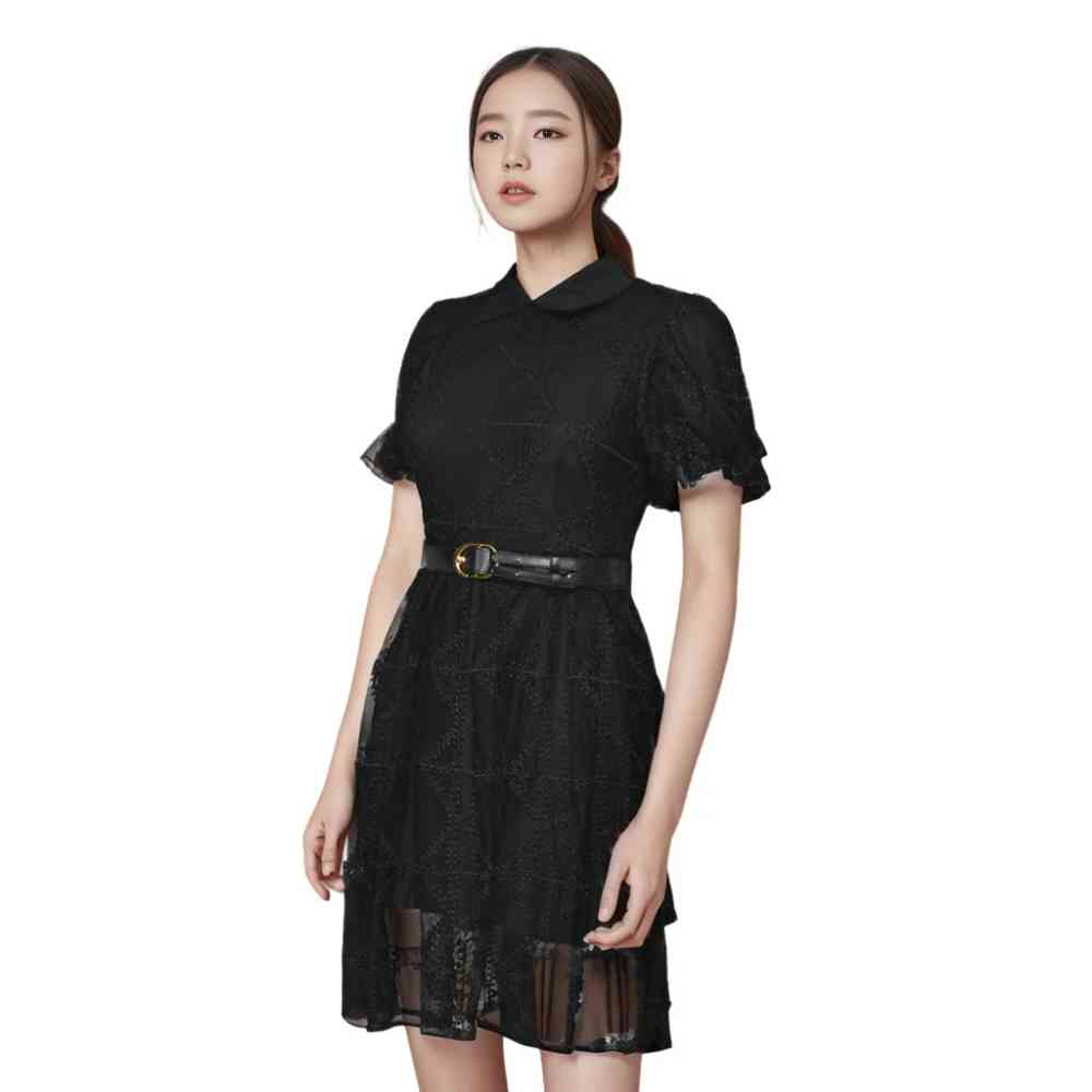 Black Dior White Premium Quality Dress