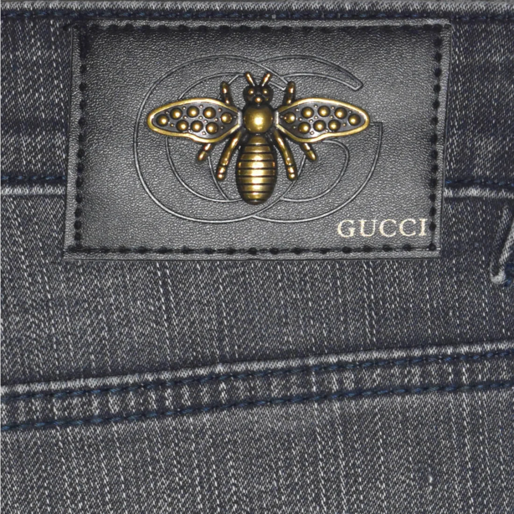 Gucci Navy Blue Premium Quality Denim Jeans-thumb-4