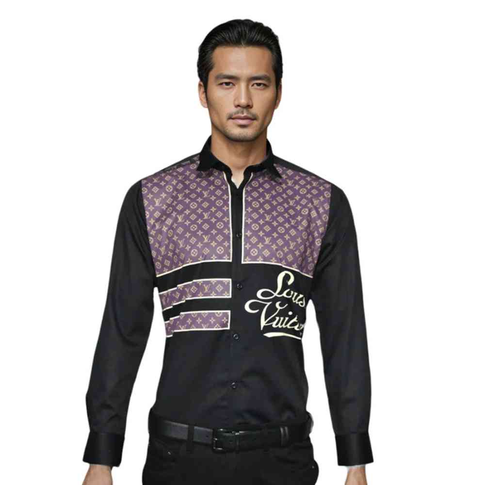 Black Louis Vuitton White New Designer Premium Shirt
