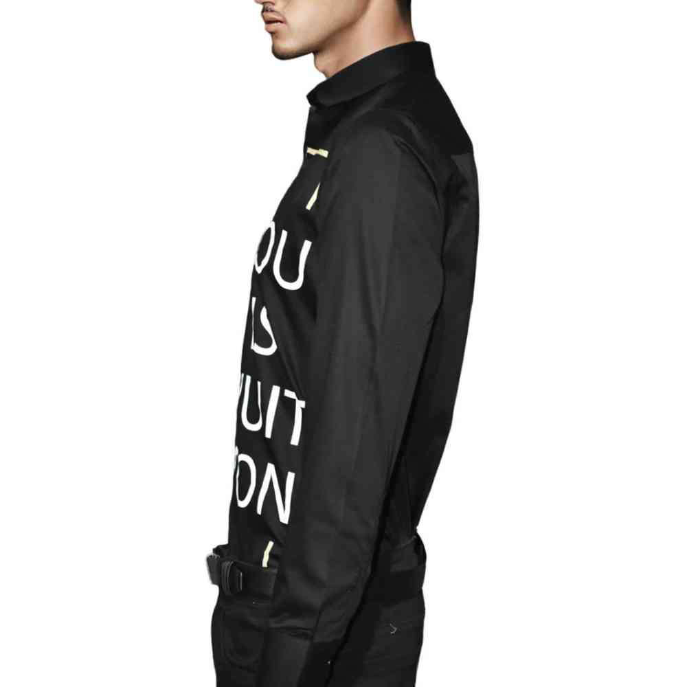 Louis Vuitton Black Premium Quality Men's Stylish Shirt-3