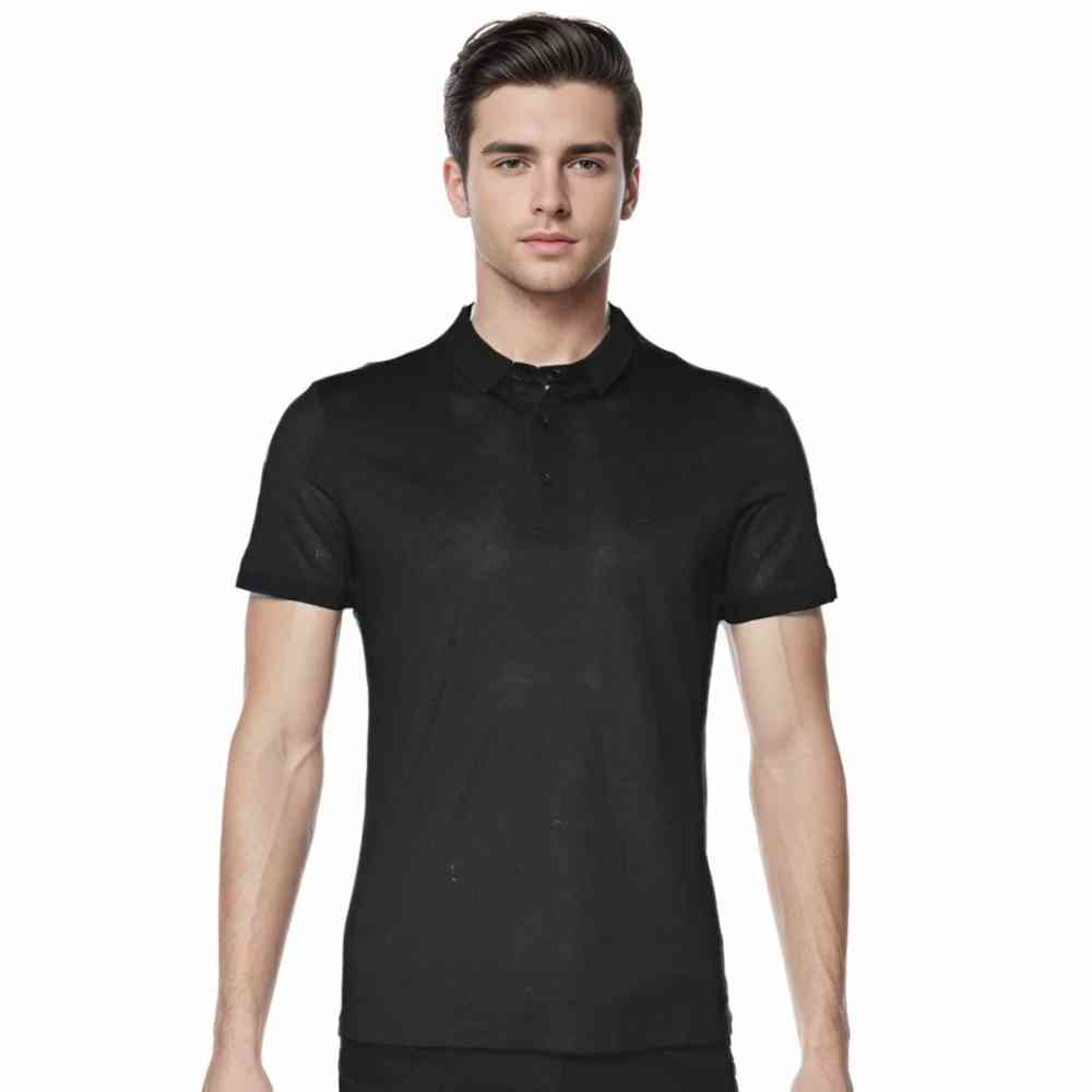 Black Louis Vuitton Embroidery Logo White Premium T-shirt