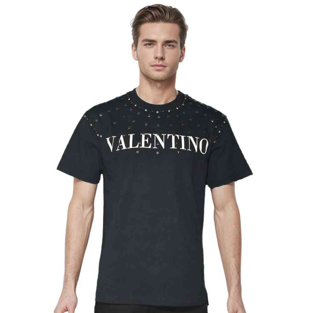Black Valentino White Premium Quality T-shirt