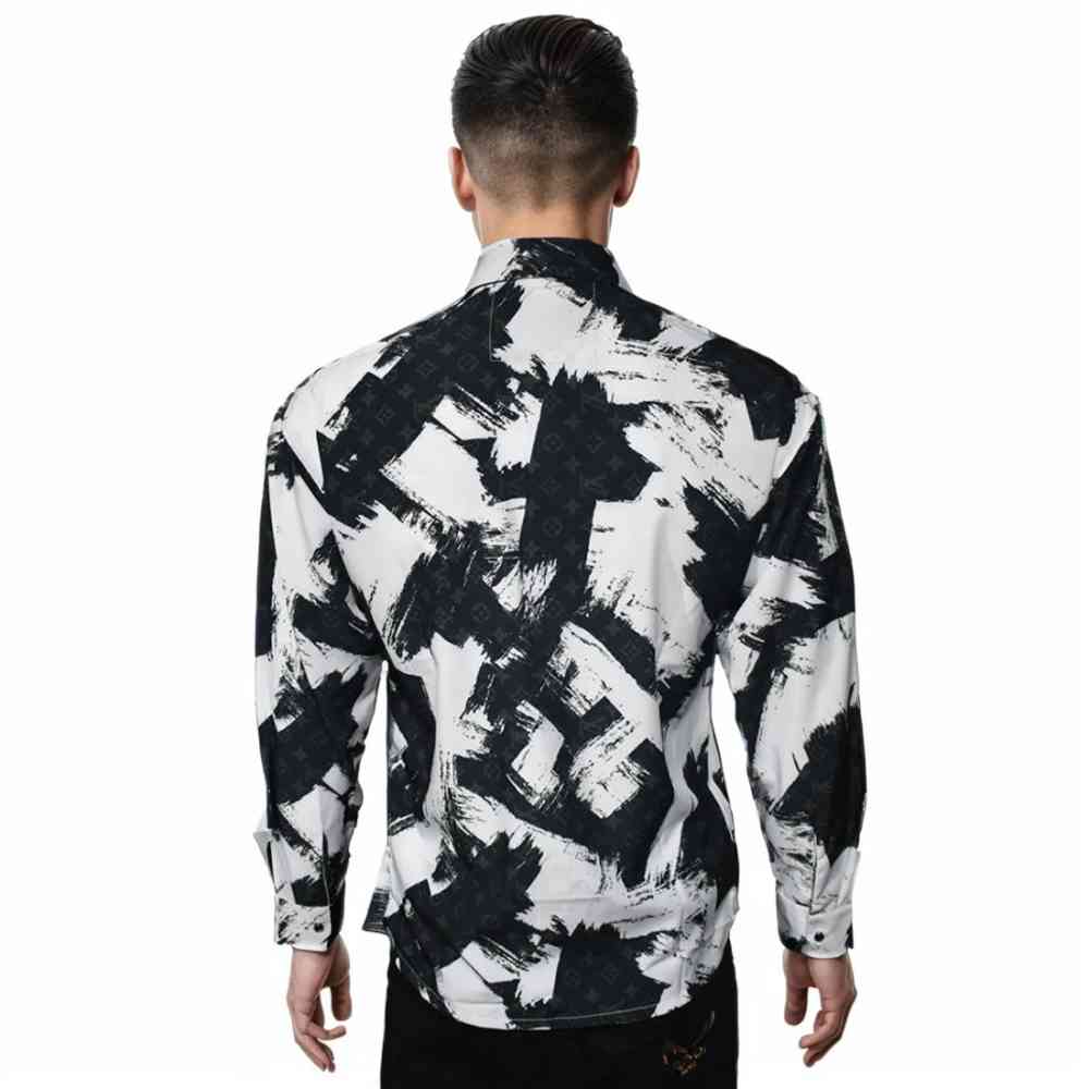 Louis Vuitton Black & White Premium Quality Designer Shirt-1