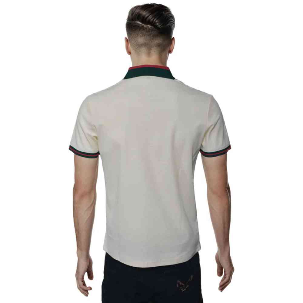 Gucci Embroidered logo Cream Premium T-shirt-1