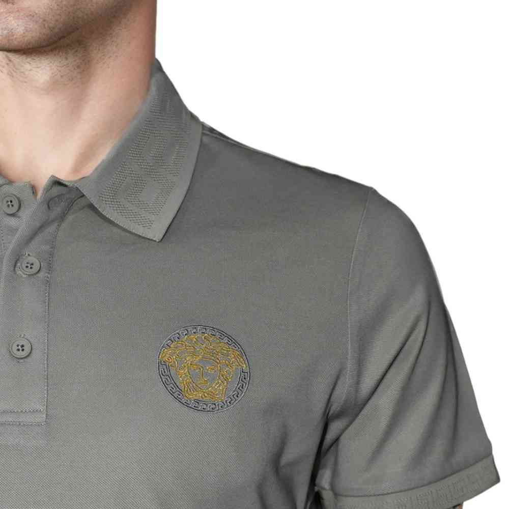 Versace Grey Premium Quality Polo T-shirt-thumb-4