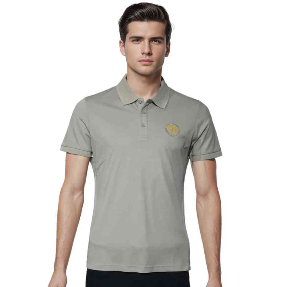 Grey Versace White Premium Quality Polo T-shirt