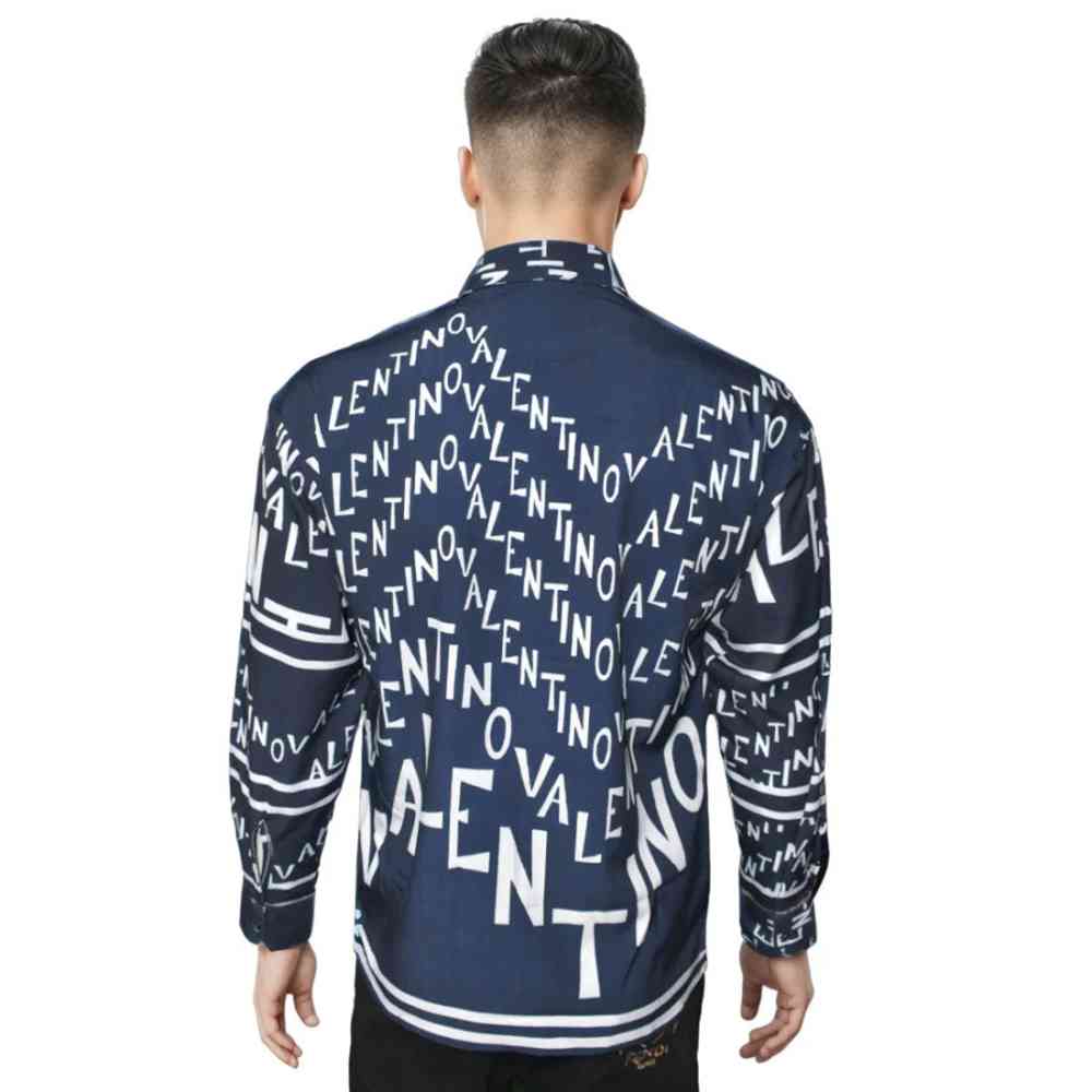 Valentino Printed Black Premium Quality Shirt-1