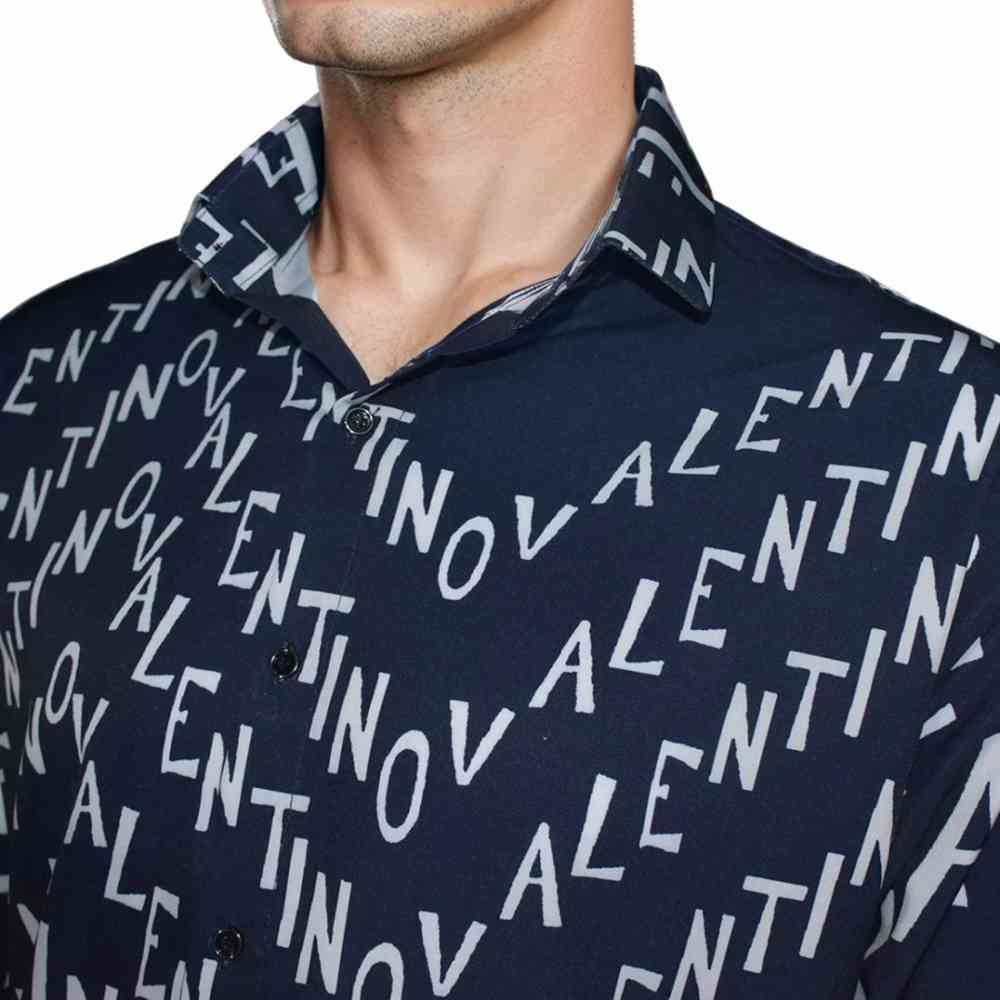 Valentino Printed Black Premium Quality Shirt-2