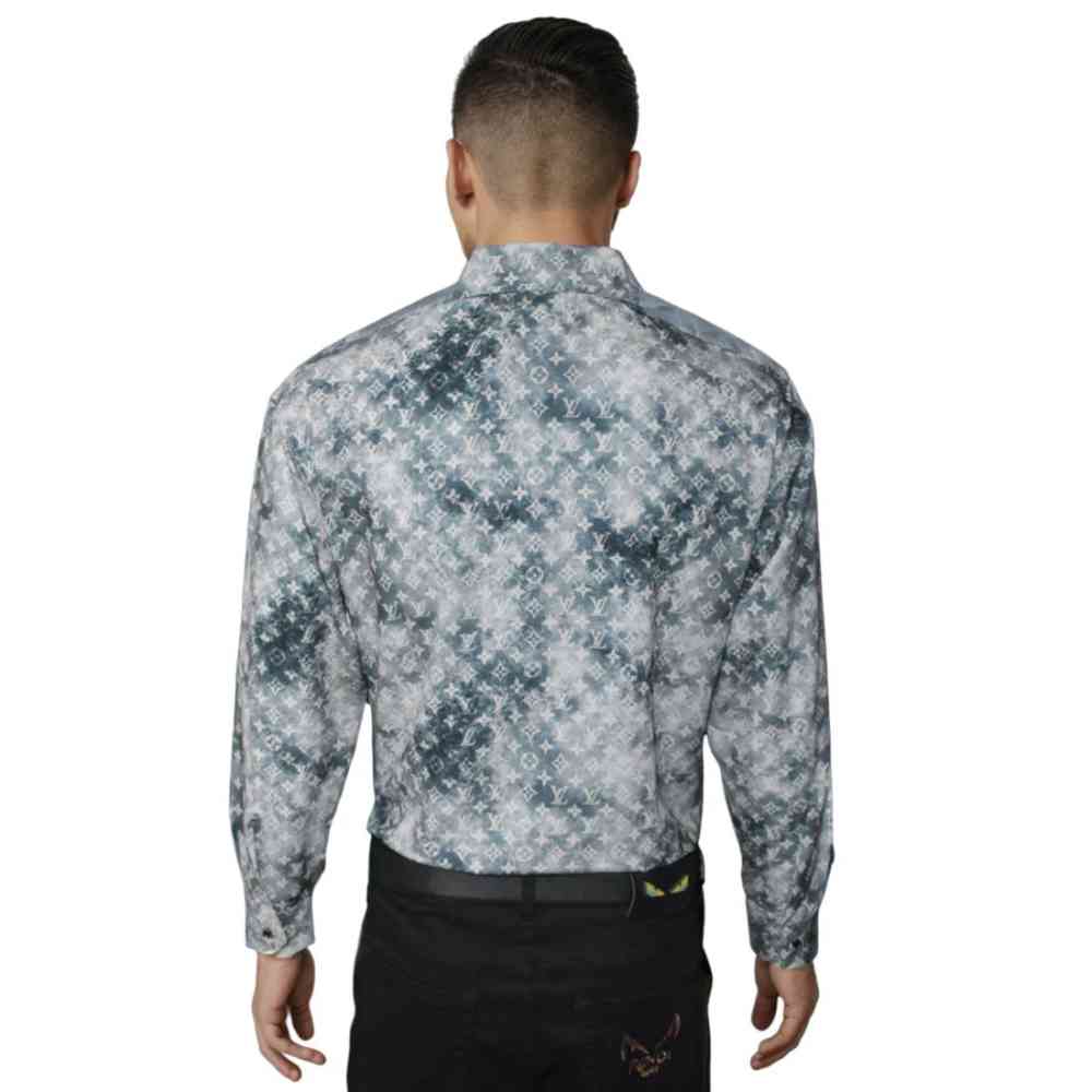 Louis Vuitton Green Premium Quality Designer Shirt-1