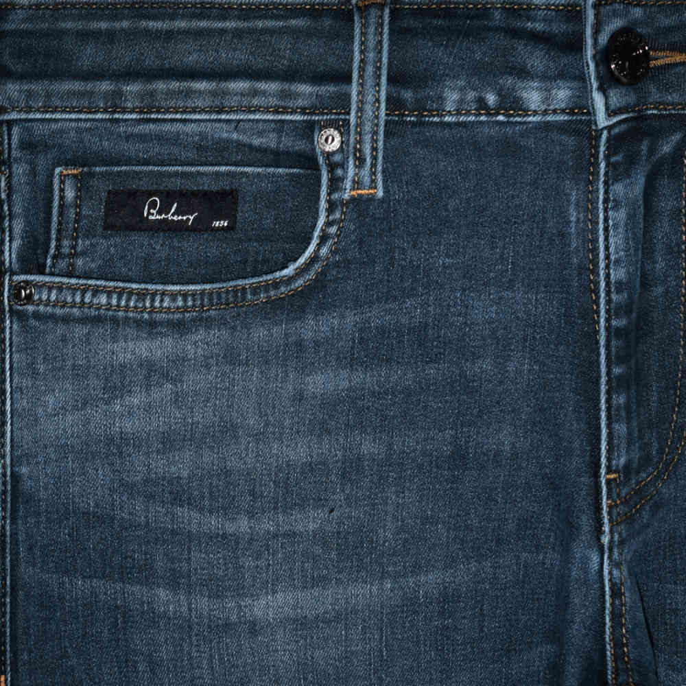 Burberry Navy Blue Premium Quality Jeans-thumb-2