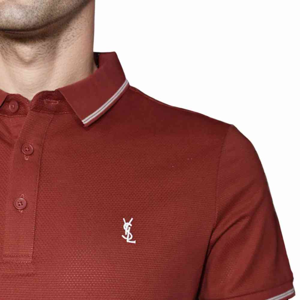 Saint Laurent Red Premium Quality T-shirt-4