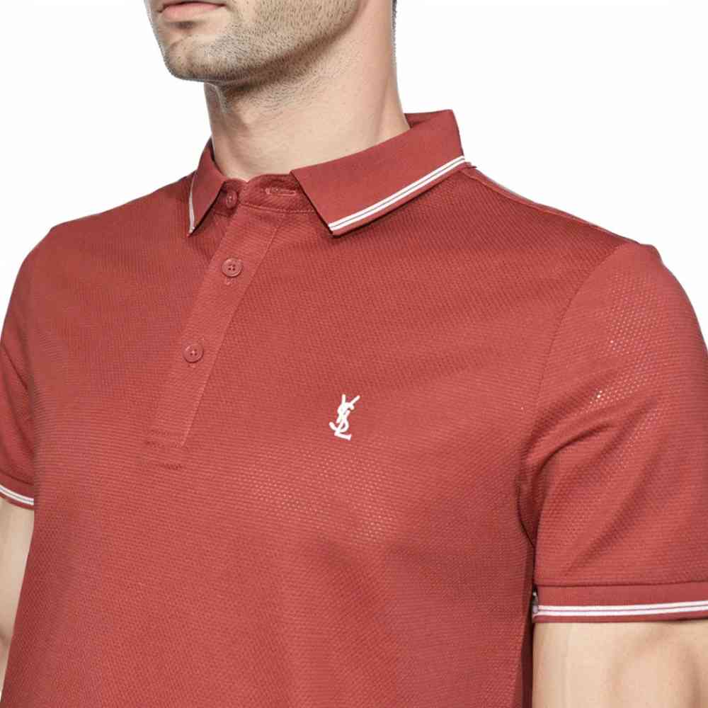 Saint Laurent Red Premium Quality T-shirt-2