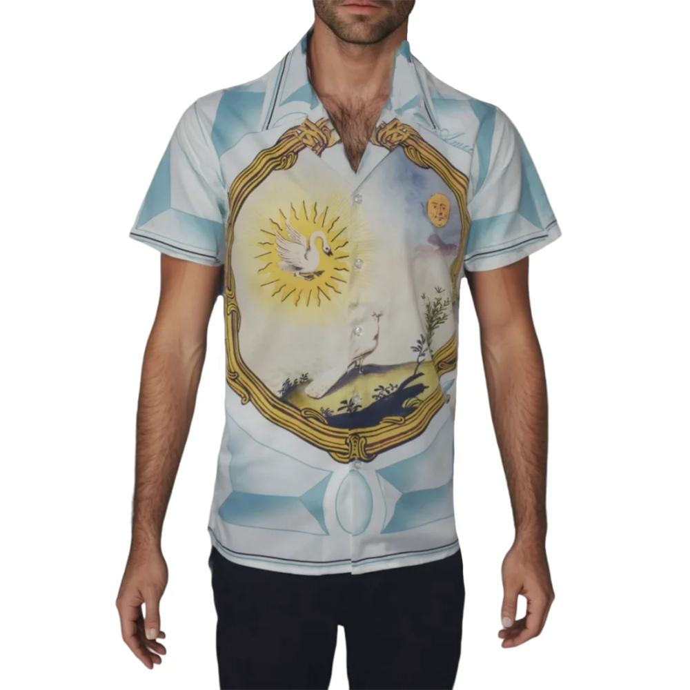 Amiri Landscape Frame Bowling Shirt-3