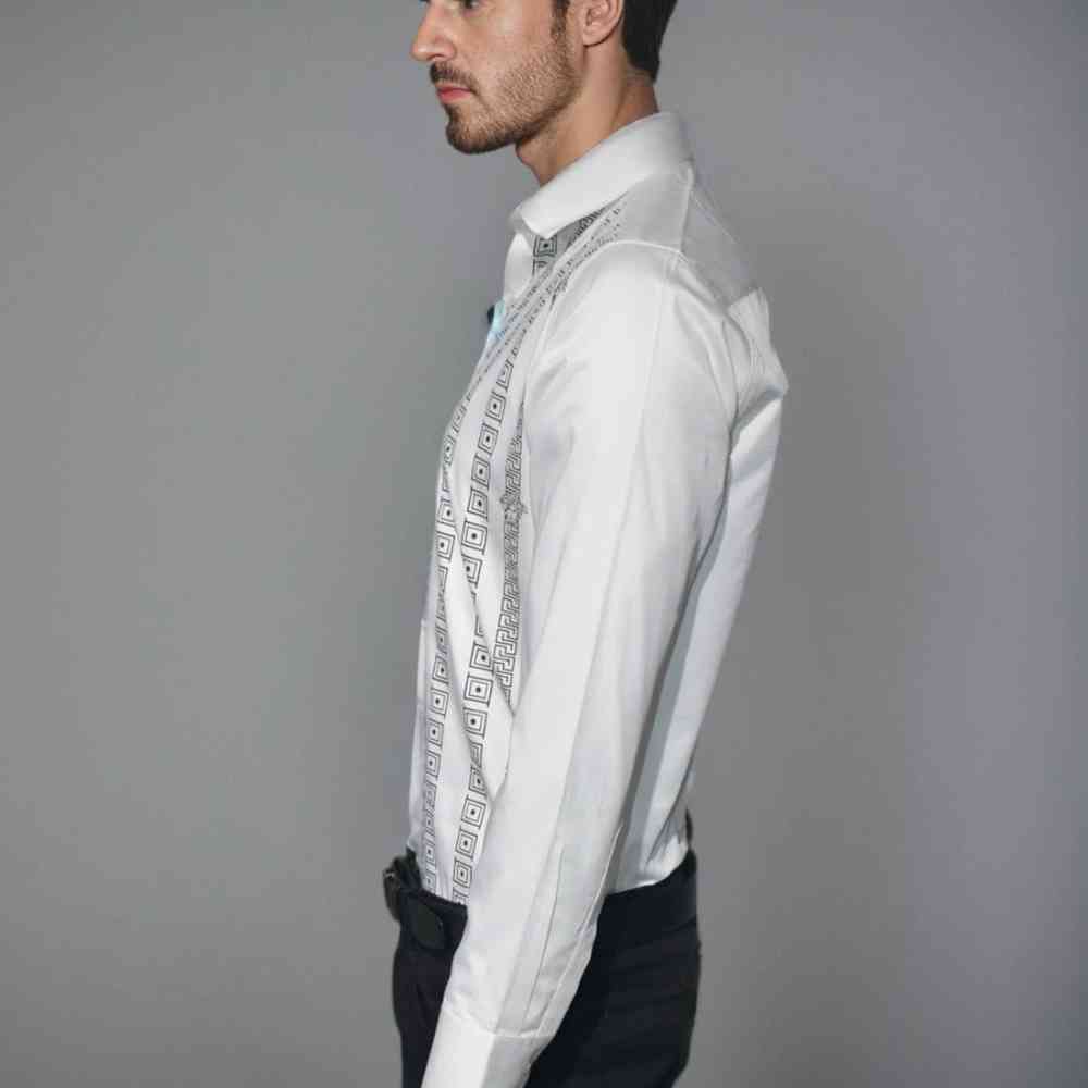 Versace White Logo Printed Premium Quality Shirt-3