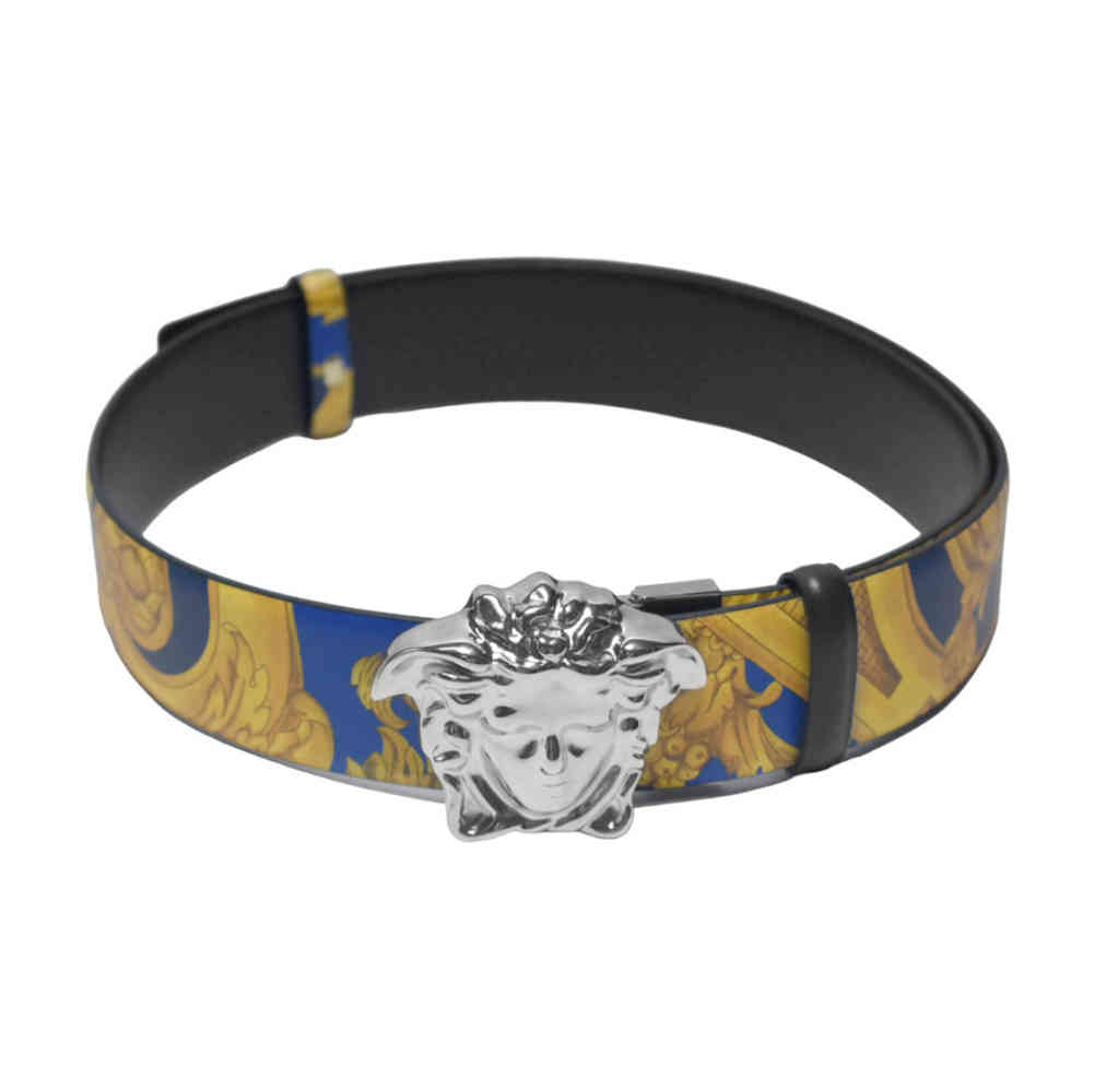 Versace Blue & Yellow Premium Quality Belt-thumb-0