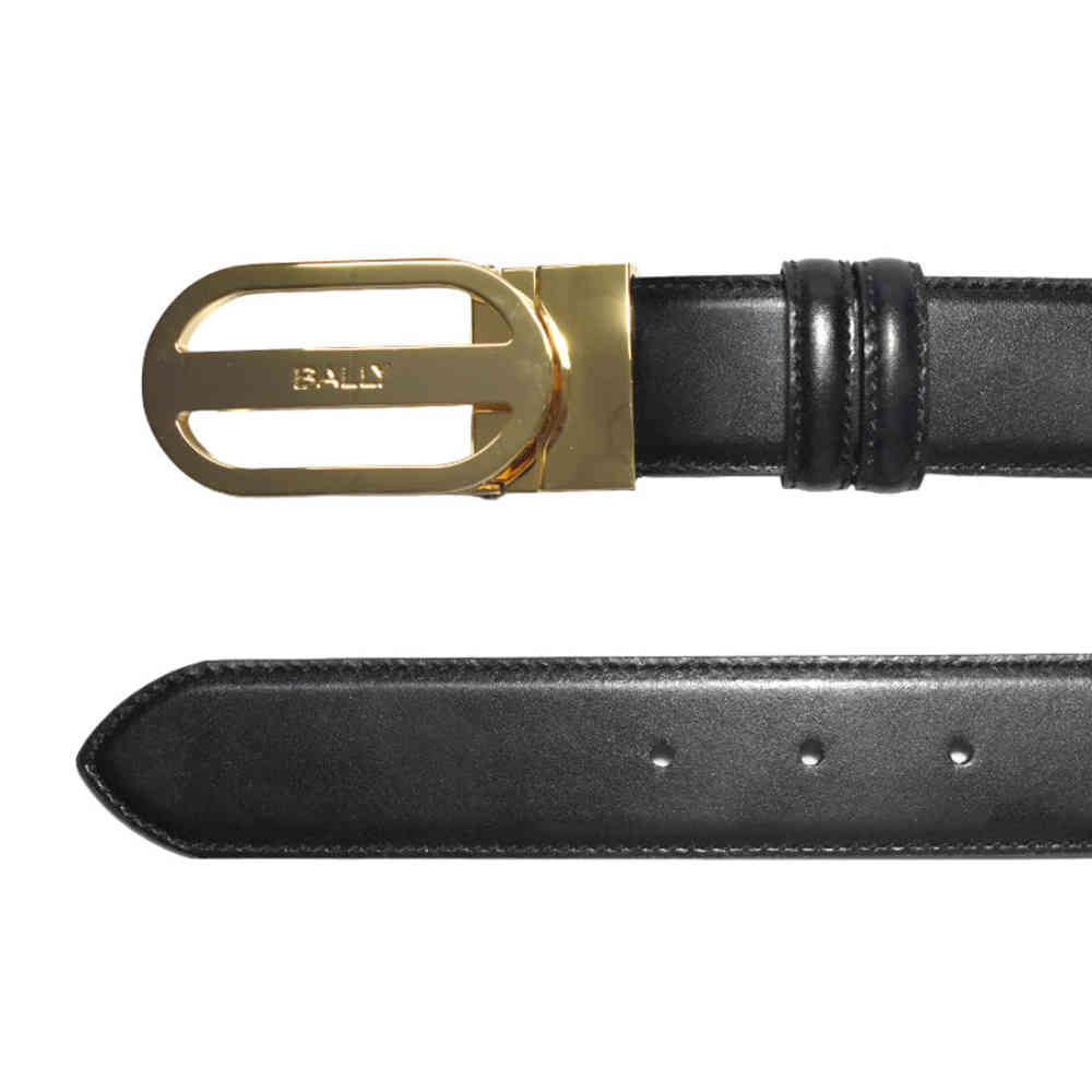 Bally Black Premium Quality Belt-3