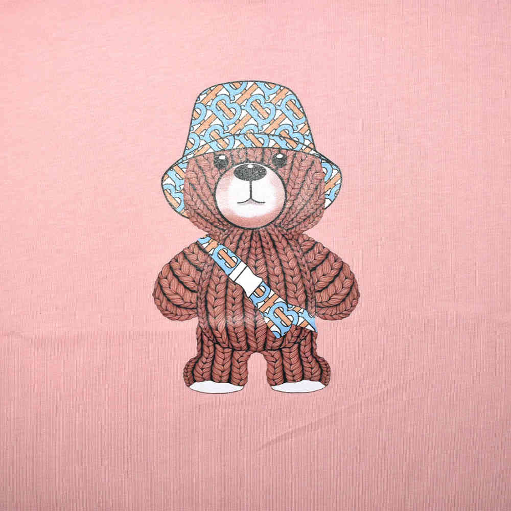 Burberry Teddy Print Pink Premium Kids T-shirt-3