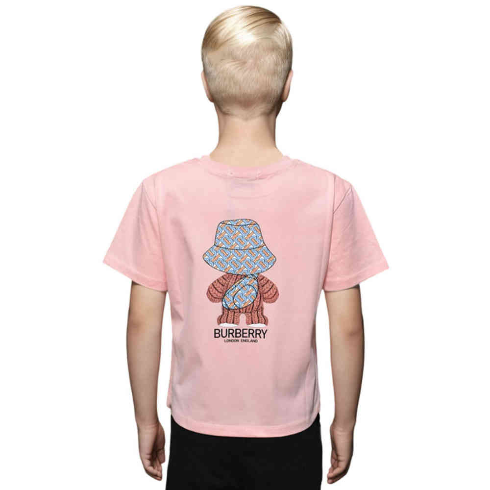 Burberry Teddy Print Pink Premium Kids T-shirt-1