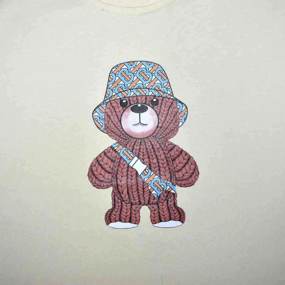 Burberry Teddy Print Cream Premium Kids T-shirt-3