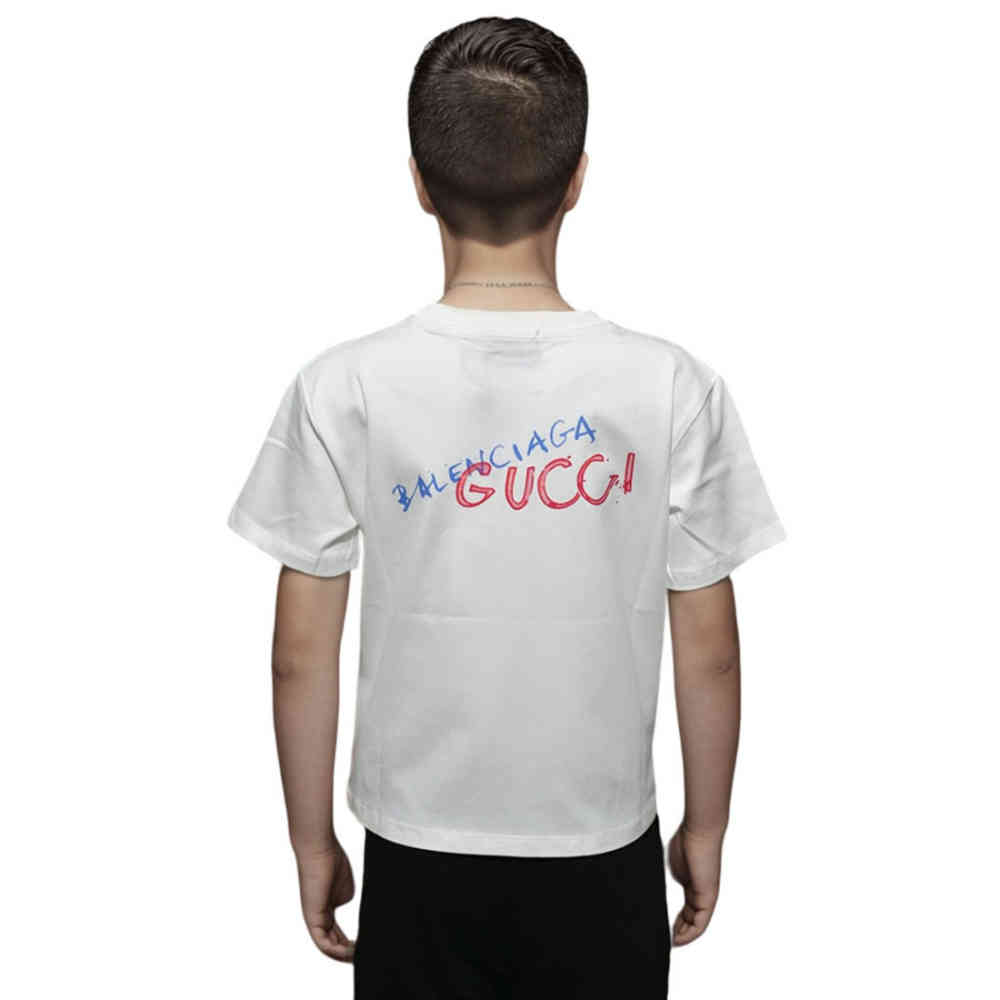 Gucci White Premium Quality Kid's T-shirt-1