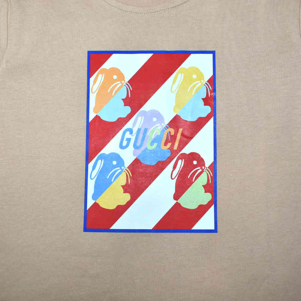 Gucci Brown Premium Quality Kids T-shirt-thumb-3