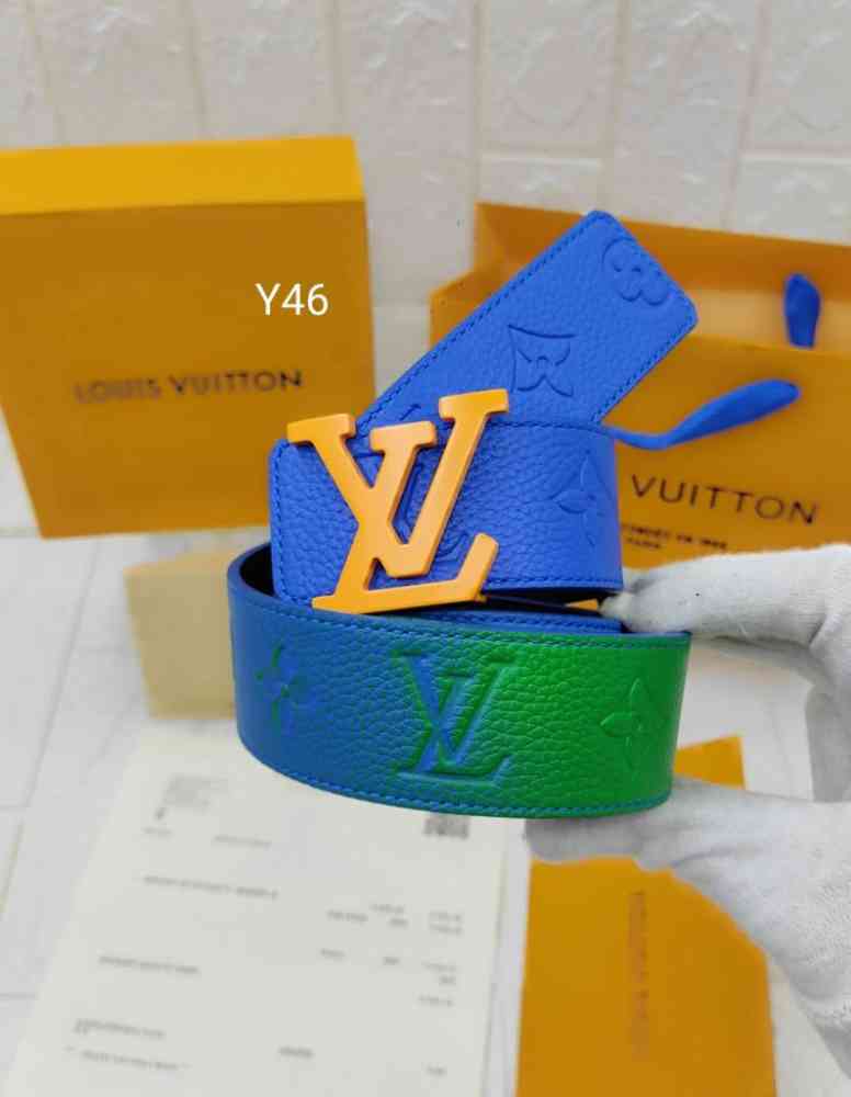 Louis Vuitton Blue Premium Quality Belt-thumb-3