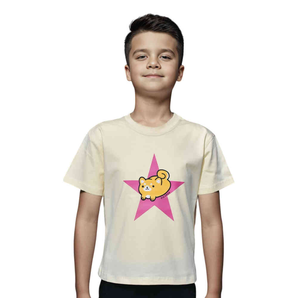 Cream Gucci Brown Premium Quality T-shirt For Kids
